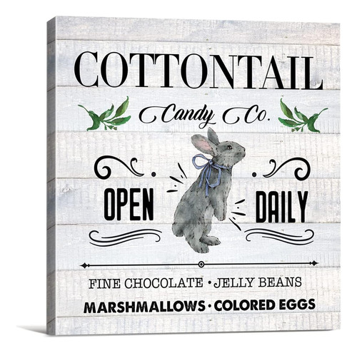 Country Easter Cottontail Candy Lienzo Impreso En Lienzo Par