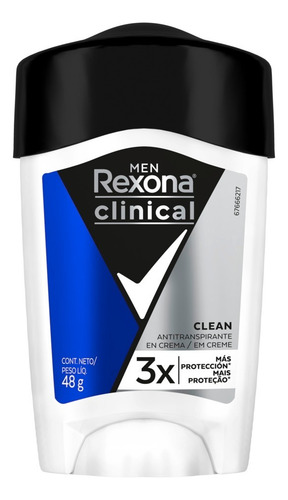 Desodorante Rexona Clinical Men Clean Crema 48g