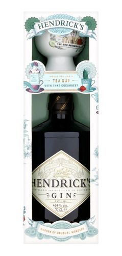 Pack Regalo Gin Hendricks 700cc + Taza Porcelana Inglesa