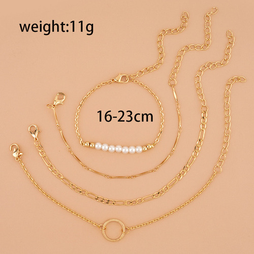 Kl Conjunto De Pulseras Multipiezas De Cuatro Perlas For