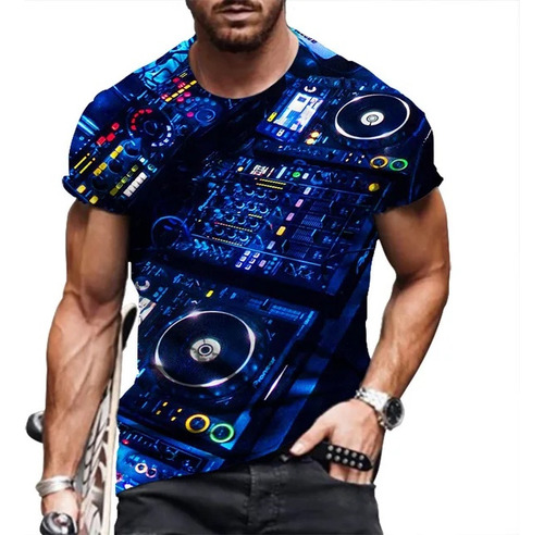 2024 Dj T-shirt For Men 3d Cd Printing Short Sleeve