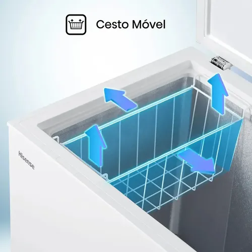 Freezer Horizontal Hisense Branco Change 142L FC185NW2A 220V