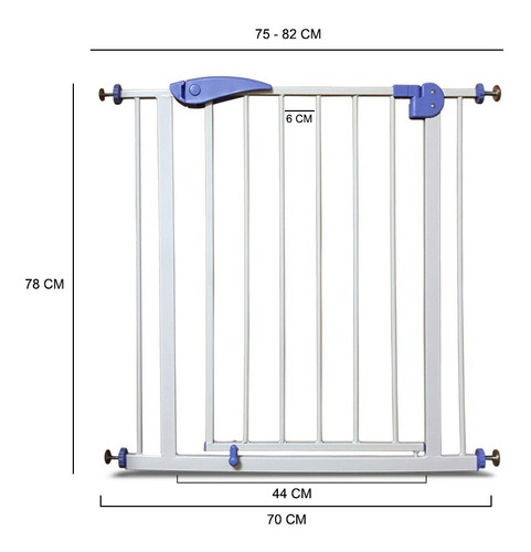 Puerta De Seguridad Bebe Niños Metalica Extensible Escalera Cuotas