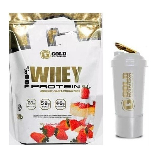 100% Whey Protein X 2lbs + Vaso Con Pastillero -gold Nutriti