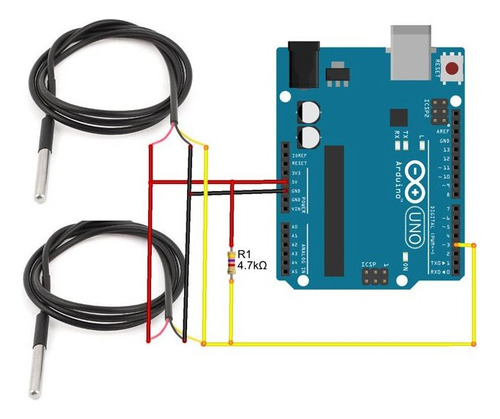 Sensor De Temperatura Digital Ds18b20 10 Metros