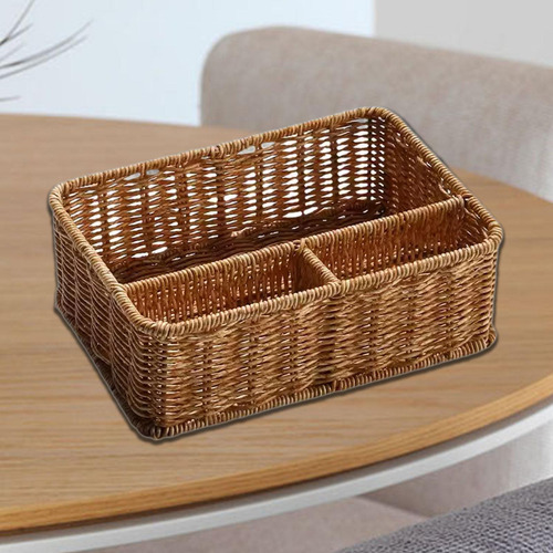 Cesta De Almacenamiento Con 3 Compartimentos, 22x18x8cm