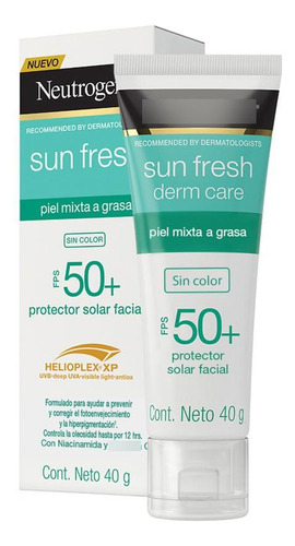 Protector Solar Facial Fps50 Dermcare Niacinamida 40g Neutro