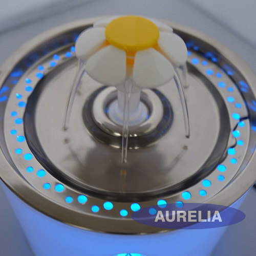Fuente Agua Recirculante Acero Inox Bebedero 2.4l Aurelia