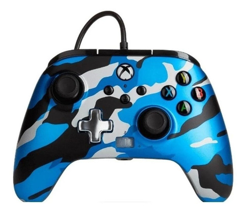 Control Alambrico Power A Metallic Blue Camo Para Series X