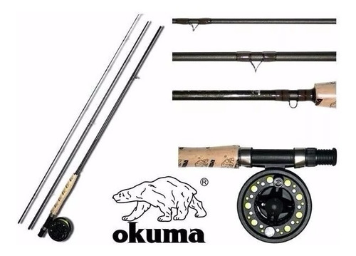 Kit Pesca Fly Okuma® Cascade Completo Vara Carretilha Linha