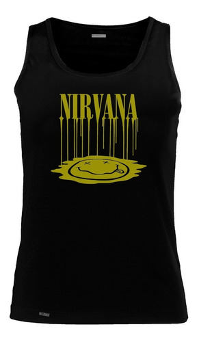 Camiseta Esqueleto Nirvana Face Logo Banda Rock Sbo
