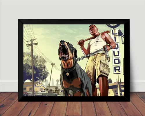 Quadro Decorativo Grand Theft Auto V Gta 5 Mapa Game 30x42cm