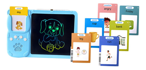 Tarjetas Flash Parlantes 2 En 1, Azul Con 255 Cartas.