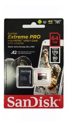Tarjeta De Memoria Micro Sd Sandisk  Extreme Pro 64gb