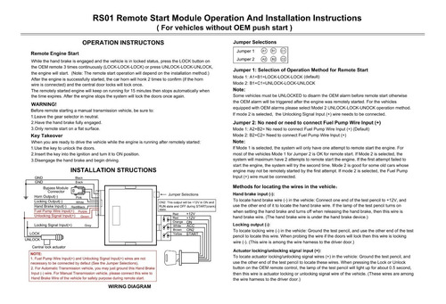 Imagen 10 de 10 de Arranque Remoto Del Motor Start Stop A Distancia Univer Auto