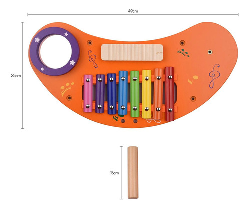 Juego De Instrumentos De Percusión Para Niños, Madera Para