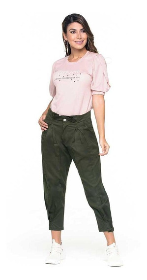 Pantalón Baggy Verde Militar Para Dama Trucco’s Jeans 