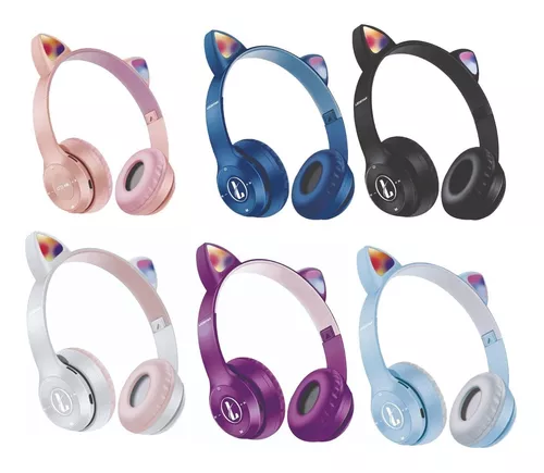 Auriculares Inalambricos De Niño Ledstar Cat Azul — ZonaTecno