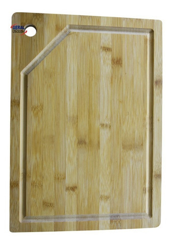Tábua De Corte De Carne 35x25 Cm De Madeira Bambu Mor Cor Marrom Liso