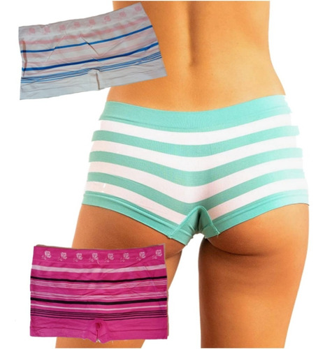 Boxer Bombacha Mini Short Culotte Cachetero Microfibra Mujer