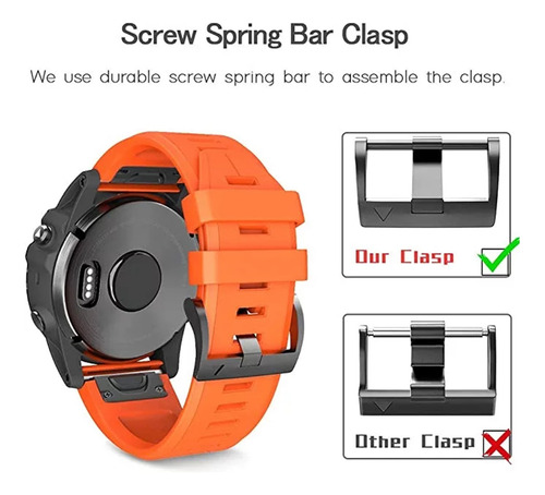 Correas De Banda De Reloj De Silicona Quickfit Para Garmin