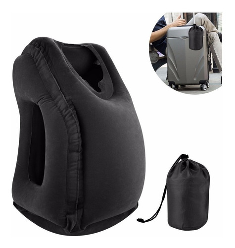 Imagen 2 de 6 de Almohada De Viaje Inflable - Cojín De Viaje Para Avión