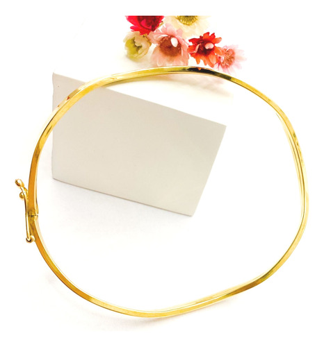 Pulseira Bracelete Ondulado Ouro 18k Jóia Lindíssima