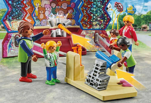 Playmobil Parque De Diversiones Feria 135pcs 8 Figuras 71452 Parque Diversiones