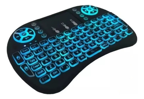 Mini Teclado Wireless Recarregável Com Luzes E Touchpad