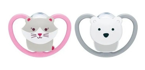 Set De 2 Chupetes Space Nuk Gato / Oso Polar 