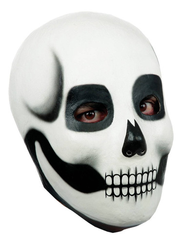 Máscara De Calavera Makeup Skull Día De Muertos O Halloween Color Blanco