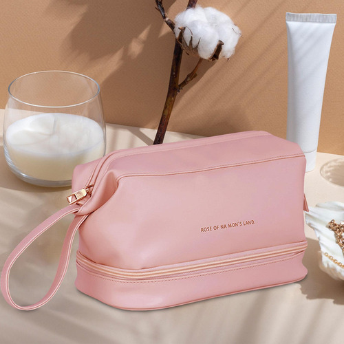 P Bolsa De Almacenamiento De Cosméticos De Viaje, Rosa Rosa