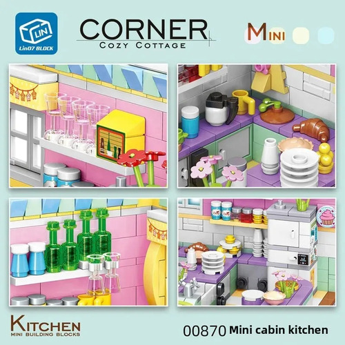 Bloques De Construcción Mini Cottage Kitchen Toy Zhegao 0087