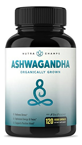 Ashwagandha Orgánico De 1200 Mg - 120 Cápsulas Veganas De Wb