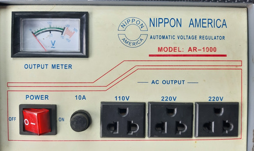 Regulador De Voltaje Marca Nippon America Modelo Ar-1000