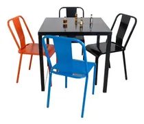 Comprar Mesa De Bar Chapa Negra 80x80 Apta Exterior