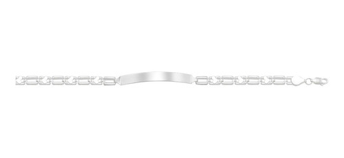 Imagen 1 de 1 de Esclava Placa Corazones 18cm Plata .925 - 1237