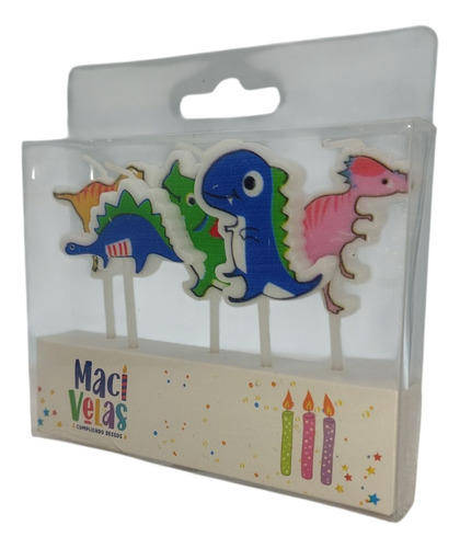 Vela Pastel .:: Dinosaurios Dino Party Bebé V1 ::. Blister