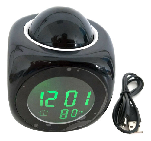 Reloj Despertador Digital De Proyección Lcd Con Voz Y Escrit