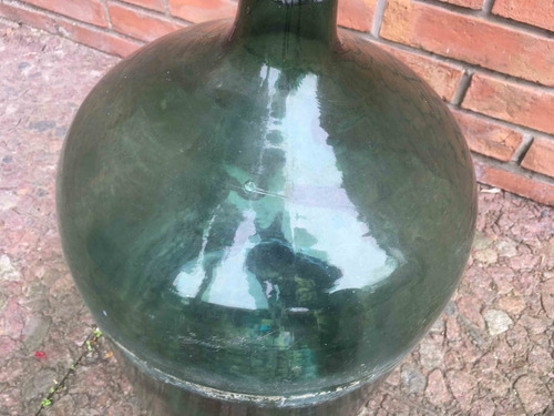 Viejo Botellón Damajuana Antigua Verde (Usado)