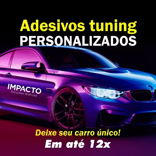 1 Adesivo Para Carros Rebaixados, Tuning, Turbo, Som, Fixa