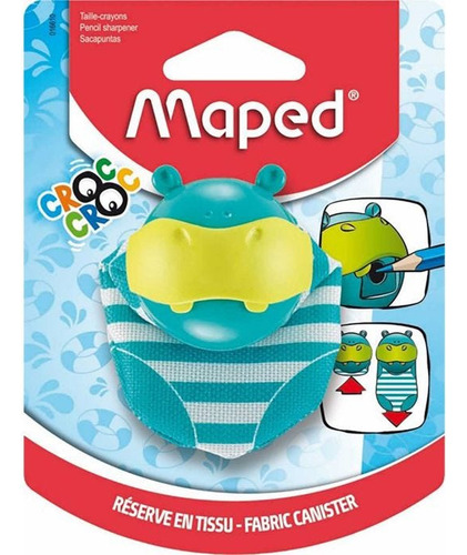 4 Pzas Sacapuntas Plastico Maped 16610 Croccroc Hippo 1 Orif