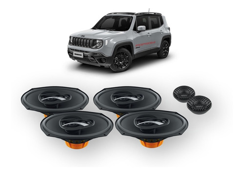 Kit 4 Portas C/ Hertz 6x9 Dcx690 Jeep Renegade + Tweeter C26