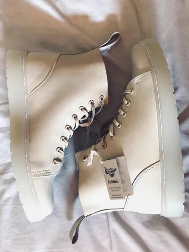 Dr martens talib zip white hot sale