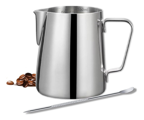 Milk Frothing Pitcher - 12oz/350ml Stainless Steel Espres...