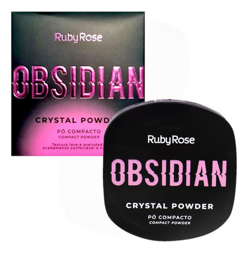 36 Pó Crystal Powder Obsidian Hb1800 G2 Ruby Rose Atacado