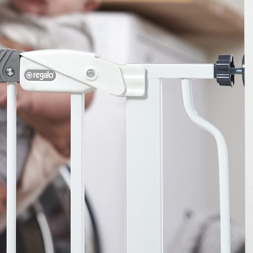 Puerta De Seguridad Para Bebé Easy Step, Color Blanco, 75-97