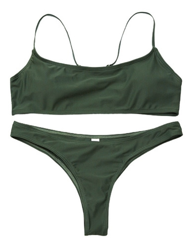 Conjunto De Bikini Brasileño Sin Acolchado Sexy Push Up Para