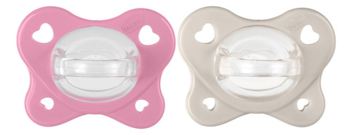 Chicco Chupetes Physio Dual Soft Silicona 6-16 Meses Rosa Rosa 6-16 Meses