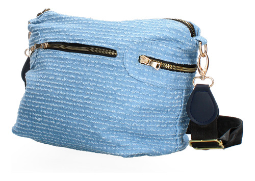 Bolsa Casual Ferretina Azul Para Mujer [ftn569] 